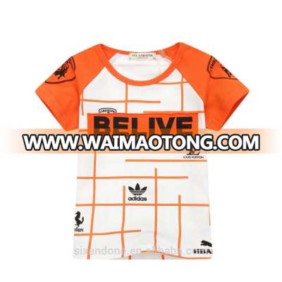 Boys brand-name Letter&logo printing T-shirt