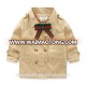 New fashion baby clothes for warm kid clothes wholesale Children Bow windbreaker