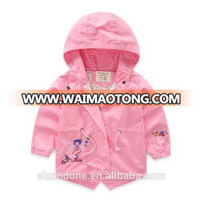 New fashion baby clothes for warm kid clothes wholesale Children Girl windbreaker