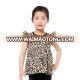 New Design Hot Sale Leopard Printed Flutter Sleeves Top Girls Boutique Sets Wholesale